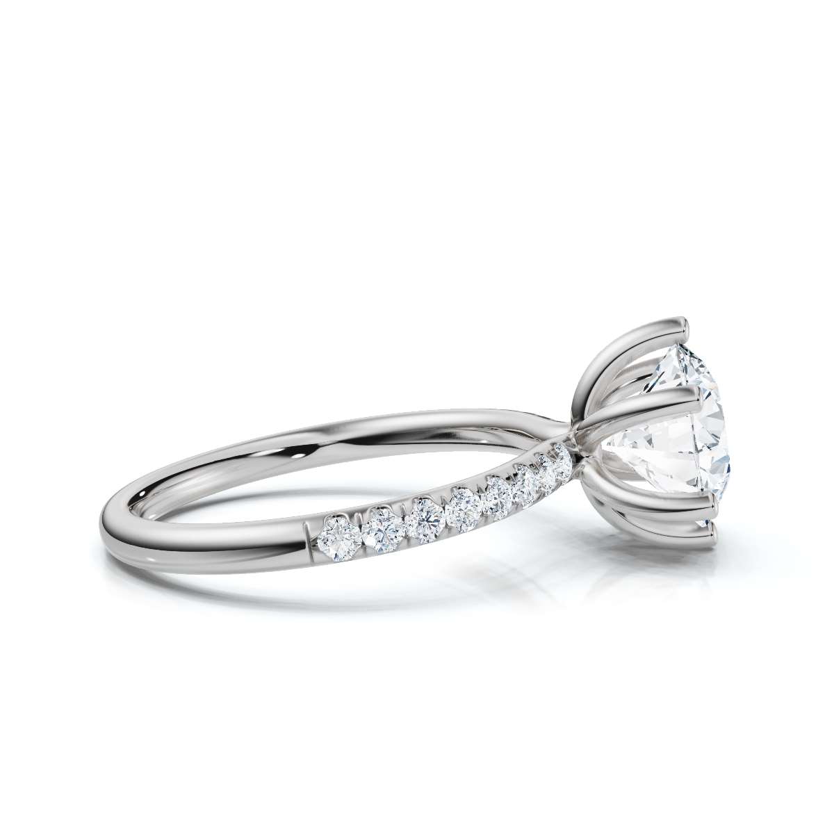 14K White Gold Kinny Accents Lab Grown Diamond Ring (1/4 ct. tw)