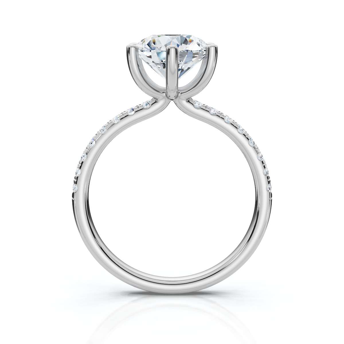 14K White Gold Kinny Accents Lab Grown Diamond Ring (1/4 ct. tw)