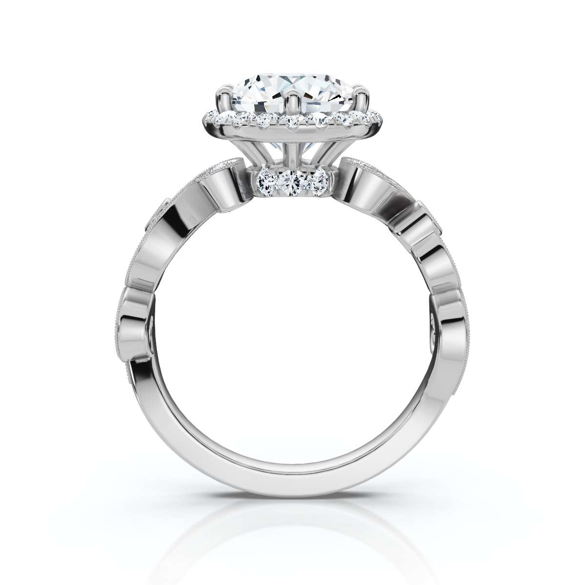 14K White Gold Delvina Halo Lab Grown Diamond Ring (2/5 ct. tw)