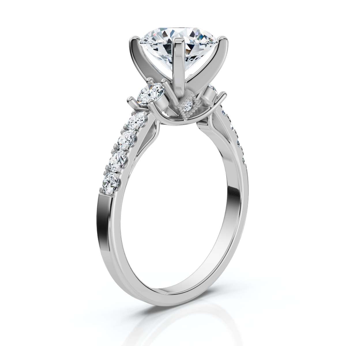14K White Gold Sutton Hidden Accents Lab Grown Diamond Ring (1/2 ct. tw)