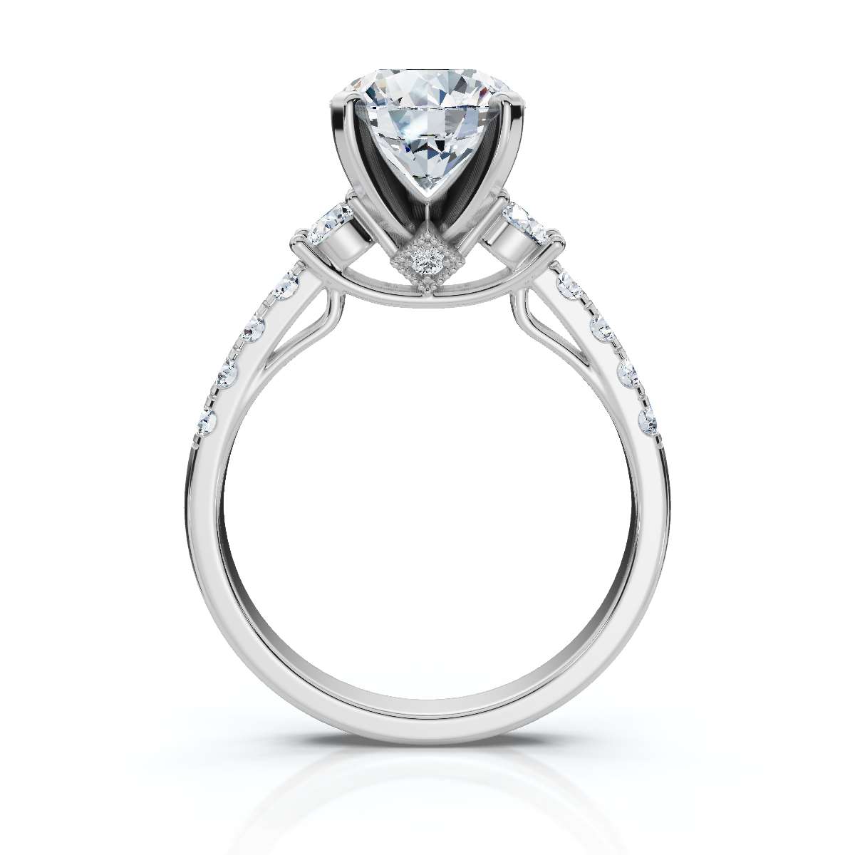 14K White Gold Sutton Hidden Accents Lab Grown Diamond Ring (1/2 ct. tw)