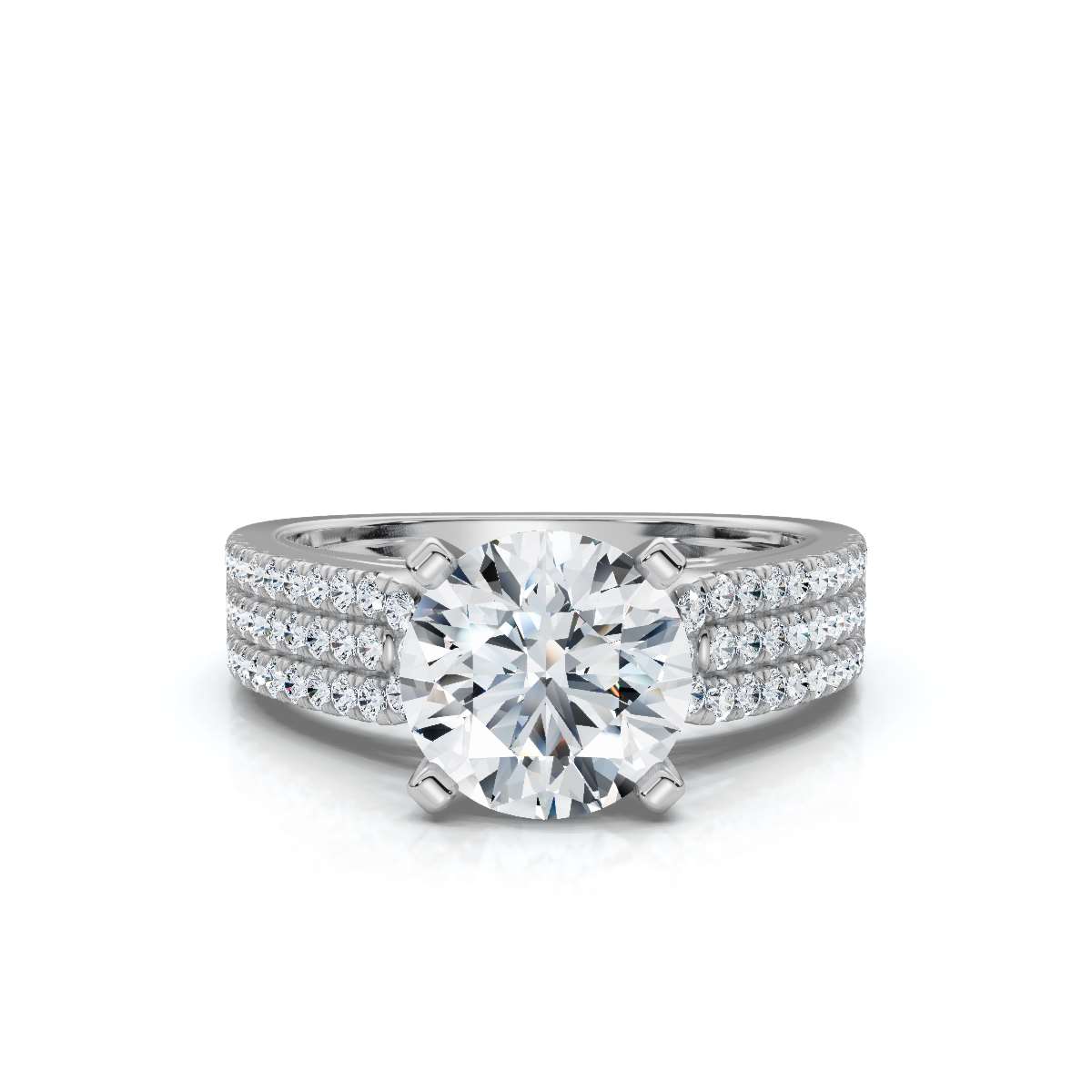 14K White Gold Ginger Accents Lab Grown Diamond Ring (2/5 ct. tw)