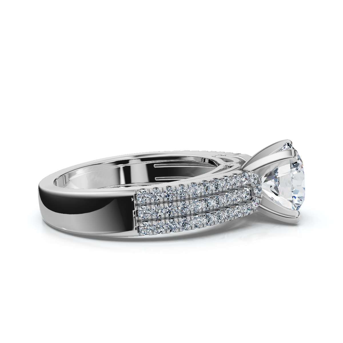 14K White Gold Ginger Accents Lab Grown Diamond Ring (2/5 ct. tw)