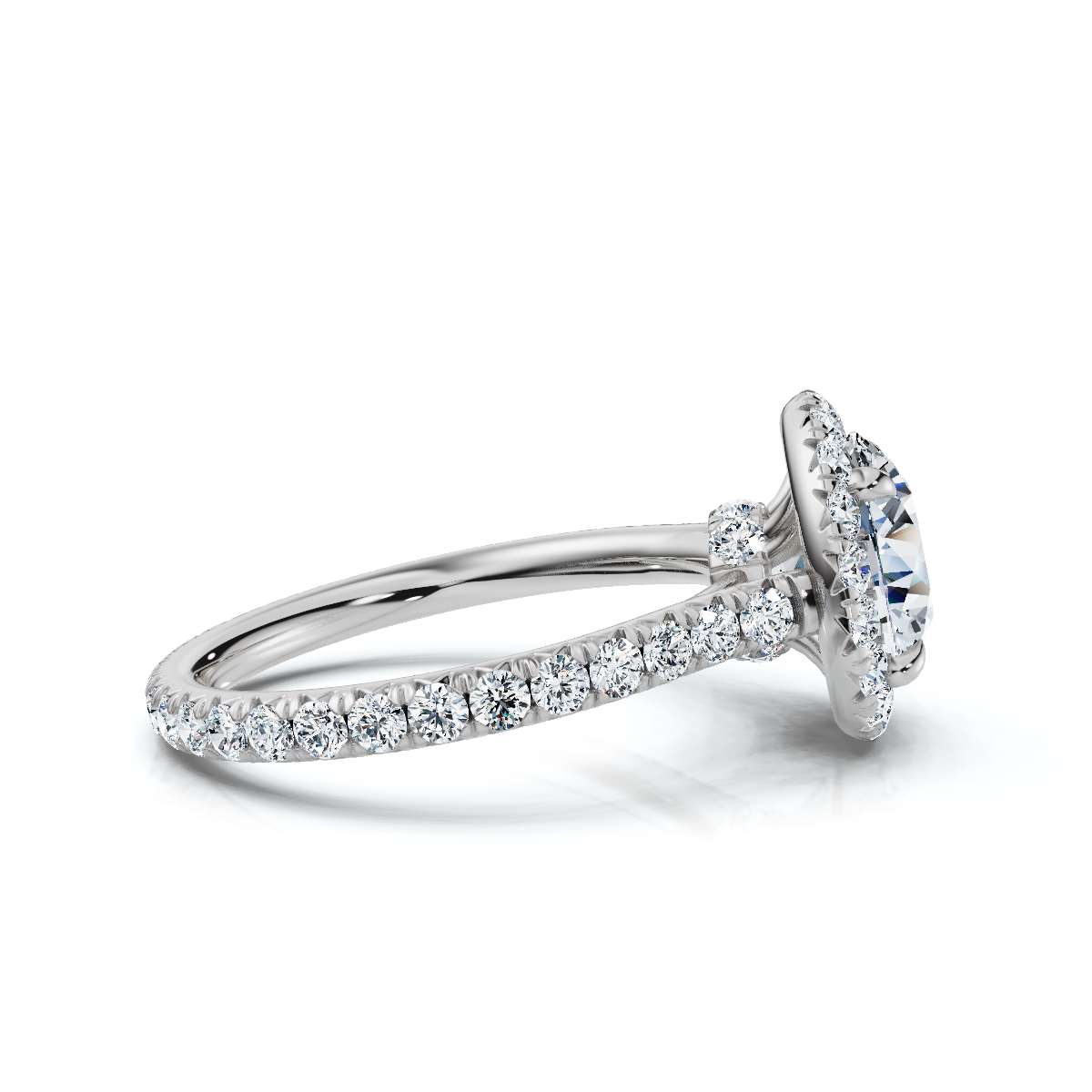 14K White Gold Sybil Halo Lab Grown Diamond Ring (3/4 ct. tw)