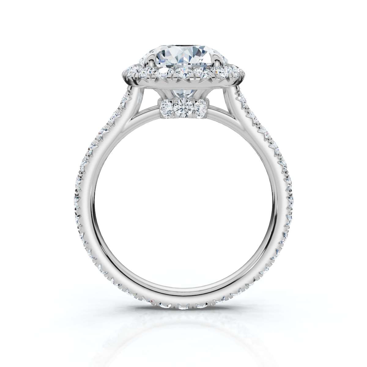 14K White Gold Sybil Halo Lab Grown Diamond Ring (3/4 ct. tw)
