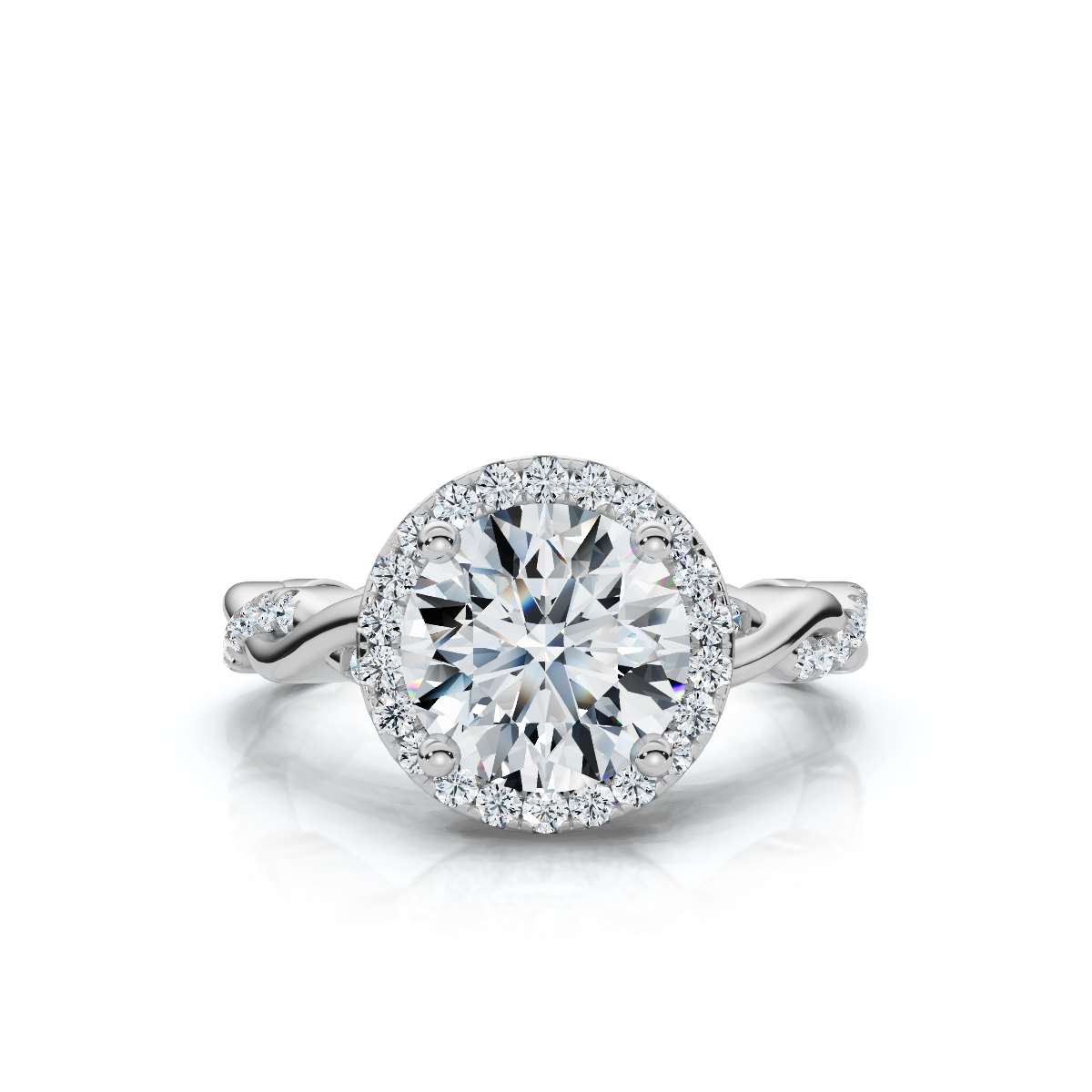 14K White Gold Minya Halo Lab Grown Diamond Ring (1/3 ct. tw)