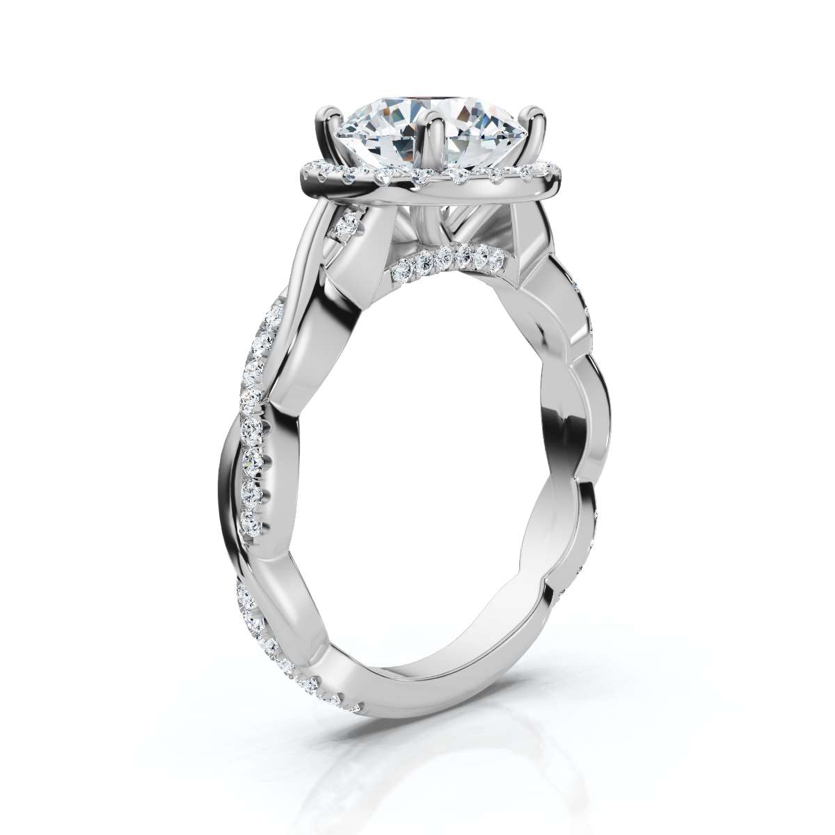 14K White Gold Minya Halo Lab Grown Diamond Ring (1/3 ct. tw)
