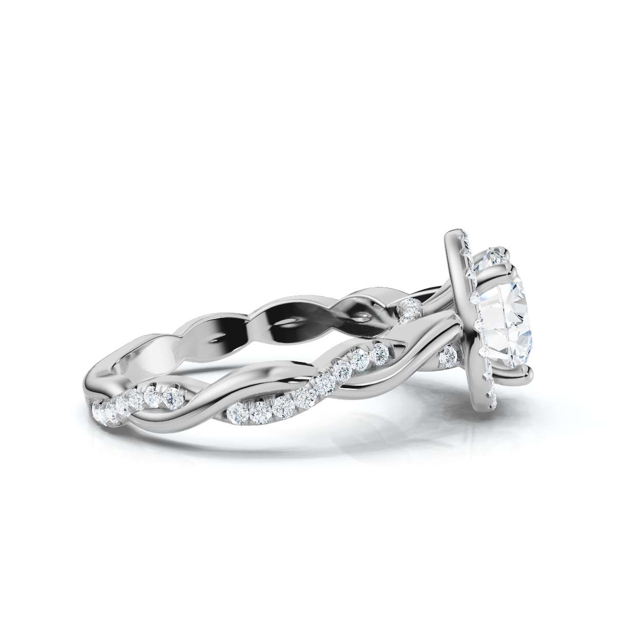 14K White Gold Minya Halo Lab Grown Diamond Ring (1/3 ct. tw)