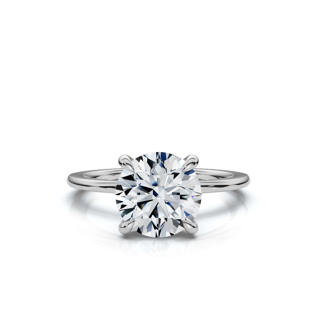 14K White Gold Morgana Hidden Accents 1.20mm Band Width Lab Grown Diamond Ring (1/20 ct. tw)