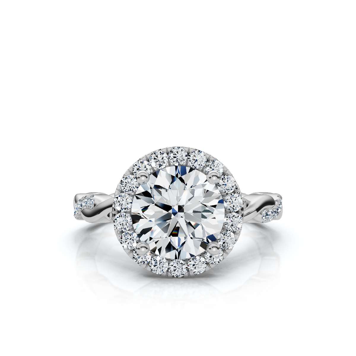 14K White Gold Alexis Halo Lab Grown Diamond Ring (1/3 ct. tw)