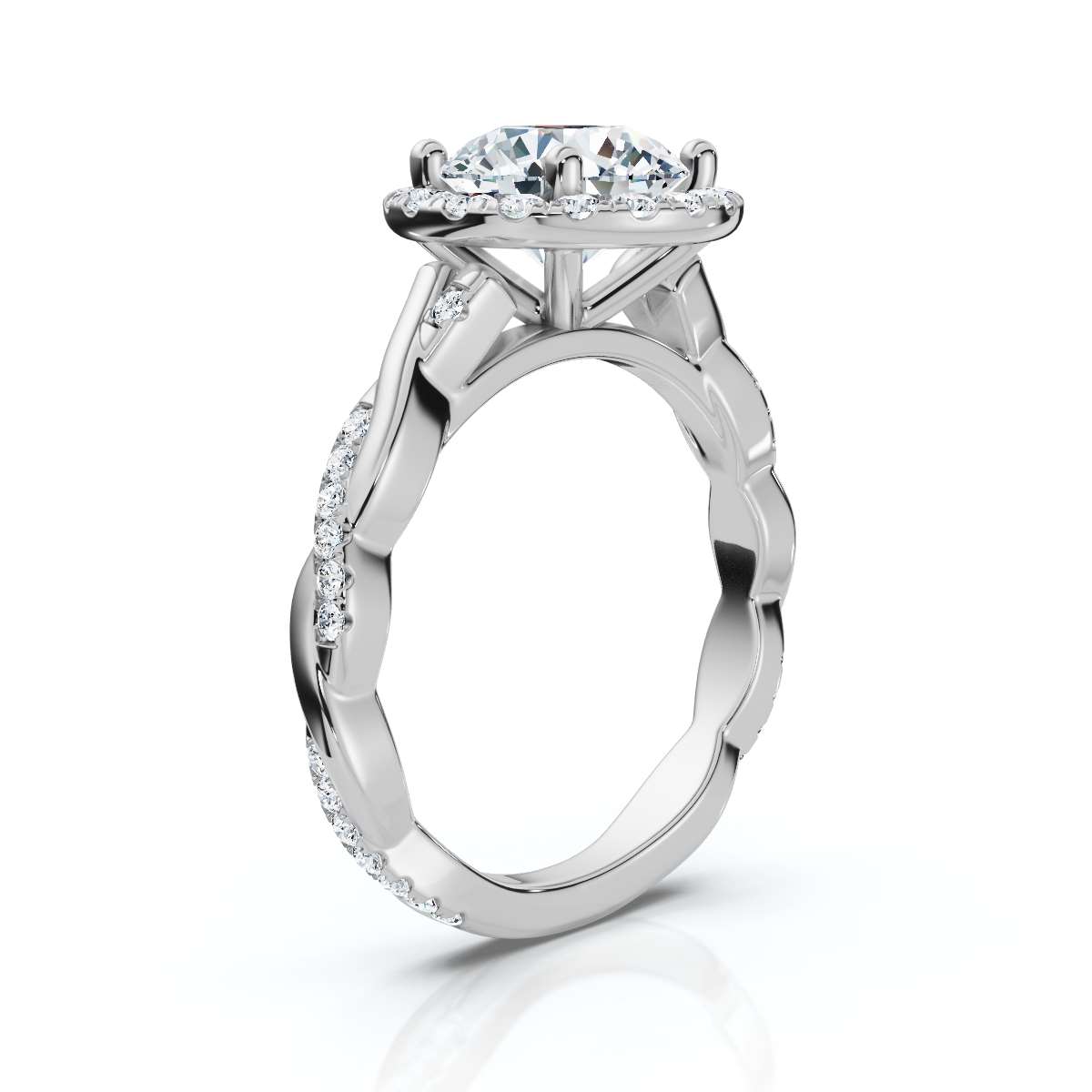 14K White Gold Alexis Halo Lab Grown Diamond Ring (1/3 ct. tw)