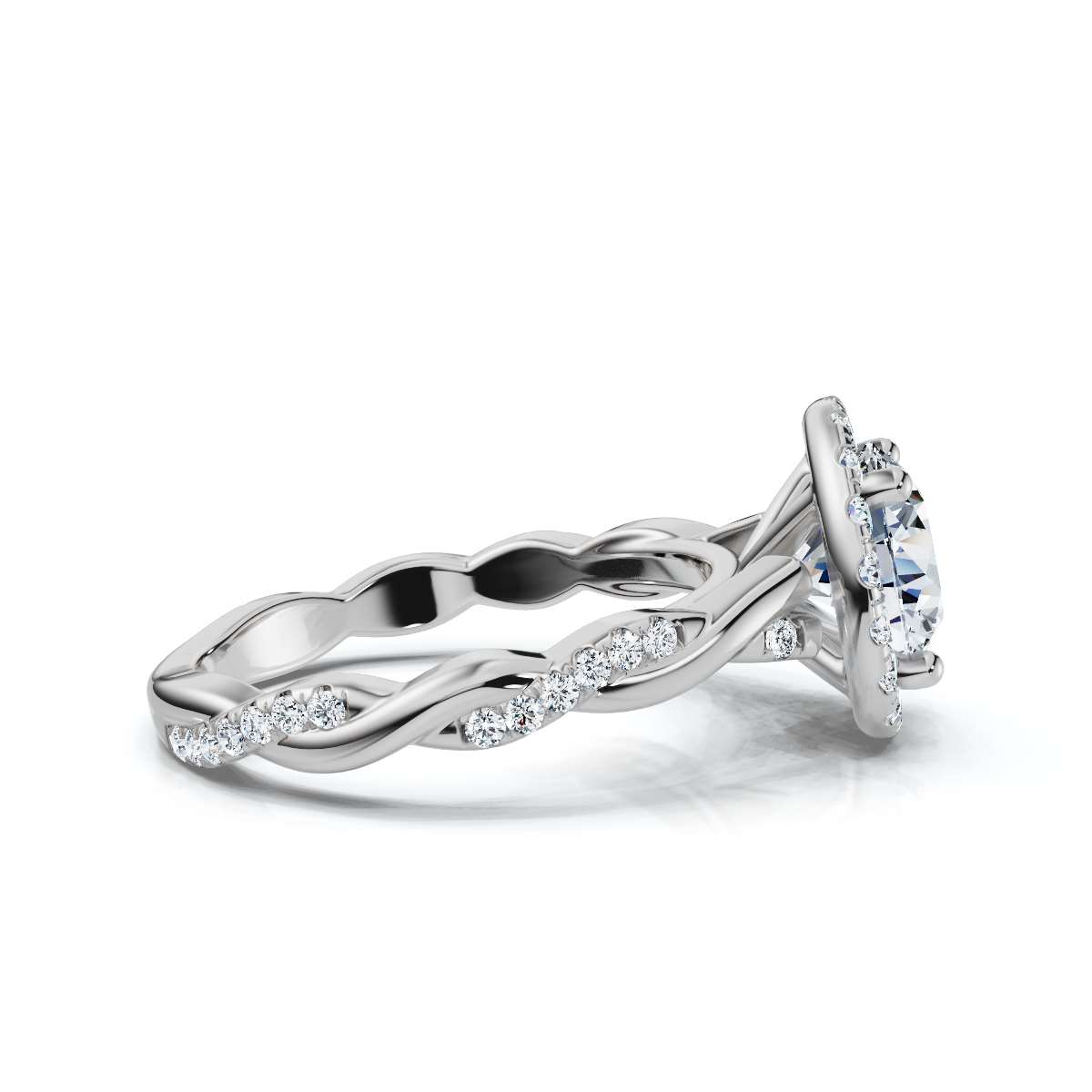 14K White Gold Alexis Halo Lab Grown Diamond Ring (1/3 ct. tw)