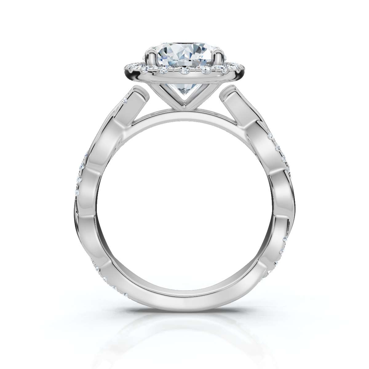 14K White Gold Alexis Halo Lab Grown Diamond Ring (1/3 ct. tw)