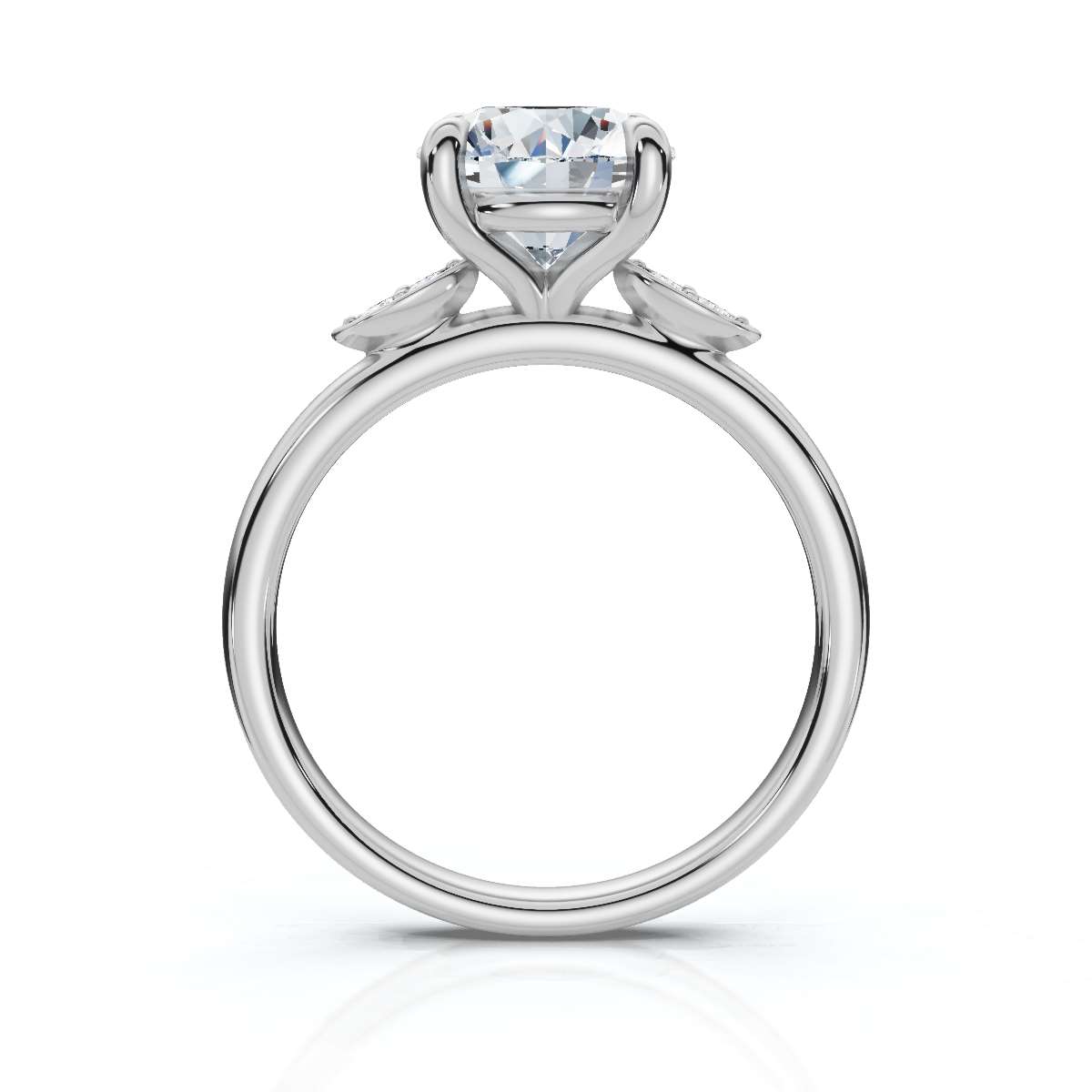 14K White Gold Kaede Accents Lab Grown Diamond Ring (1/20 ct. tw)