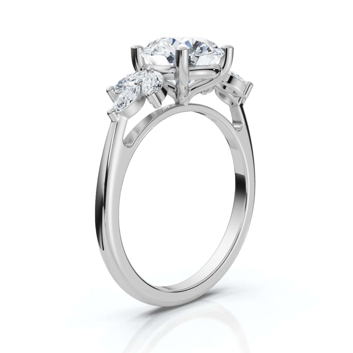 14K White Gold Eisley Accents Lab Grown Diamond Ring (1/4 ct. tw)