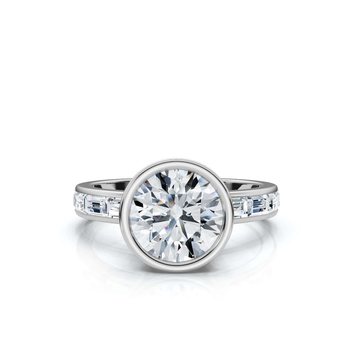 14K White Gold Kaori Accents Lab Grown Diamond Ring (4/5 ct. tw)