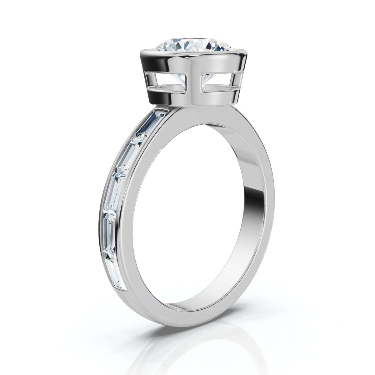 14K White Gold Kaori Accents Lab Grown Diamond Ring (4/5 ct. tw)