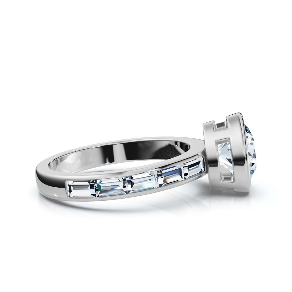 14K White Gold Kaori Accents Lab Grown Diamond Ring (4/5 ct. tw)