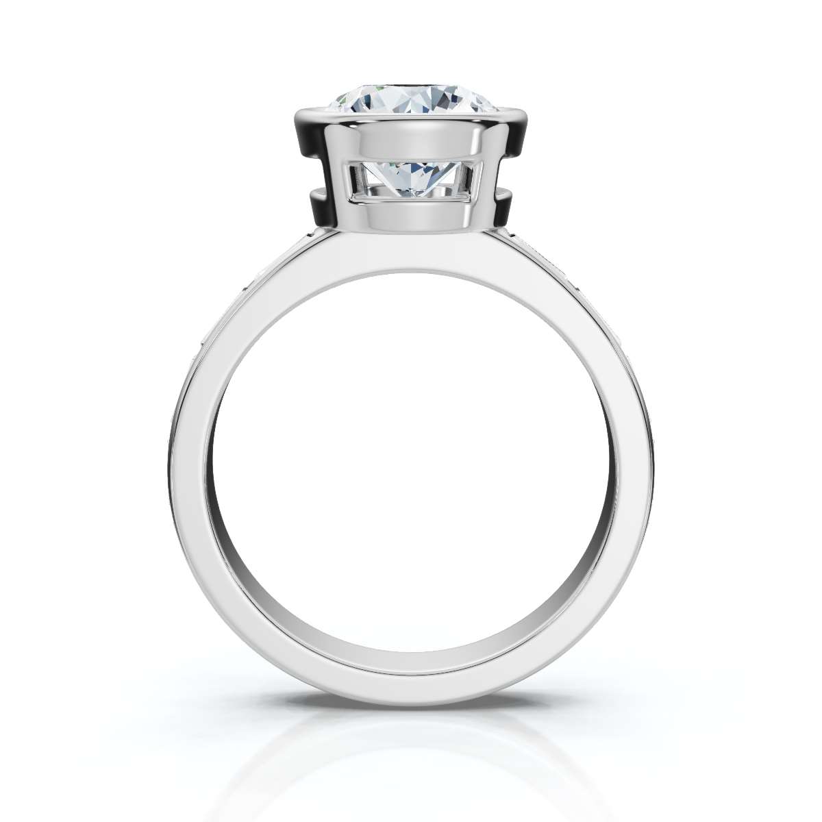14K White Gold Kaori Accents Lab Grown Diamond Ring (4/5 ct. tw)