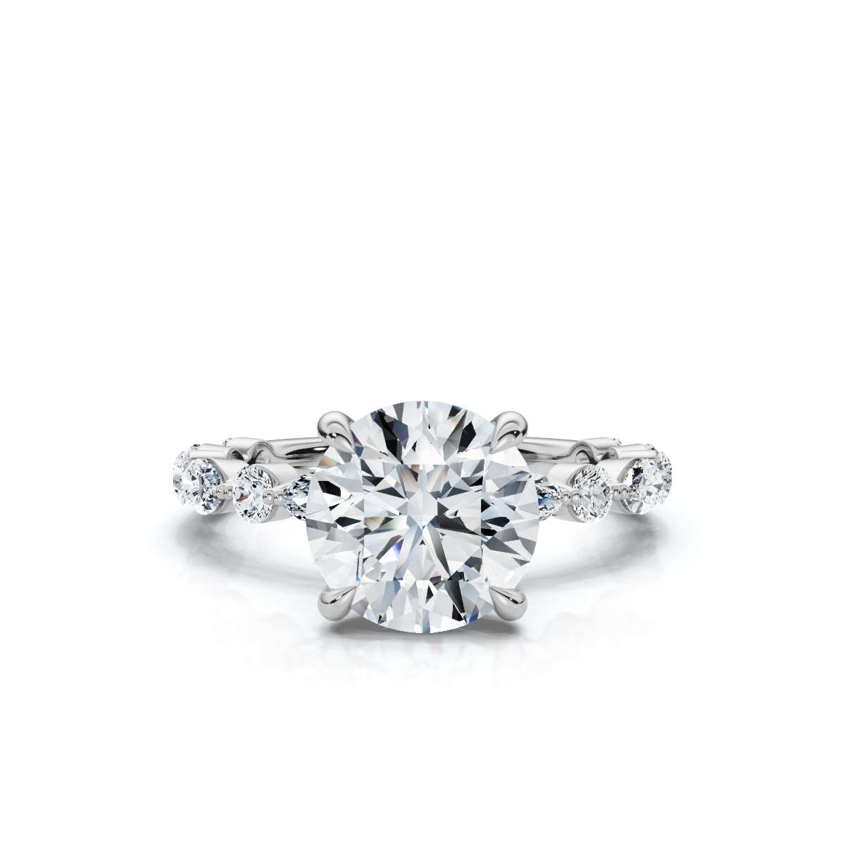 14K White Gold Carlisha Accents Lab Grown Diamond Ring (1/2 ct. tw)