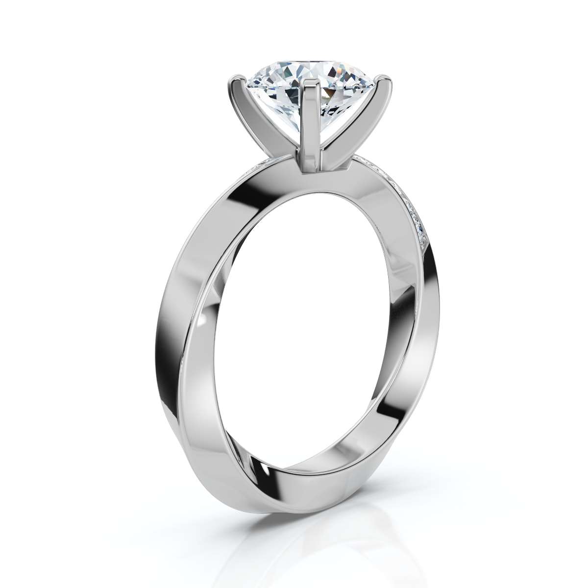 14K White Gold Jordana Accents Lab Grown Diamond Ring (1/6 ct. tw)