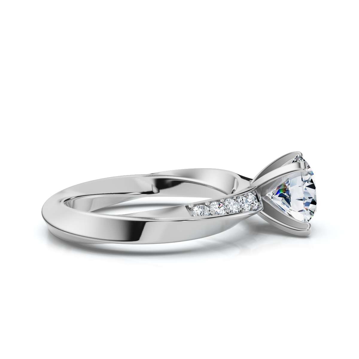 14K White Gold Jordana Accents Lab Grown Diamond Ring (1/6 ct. tw)