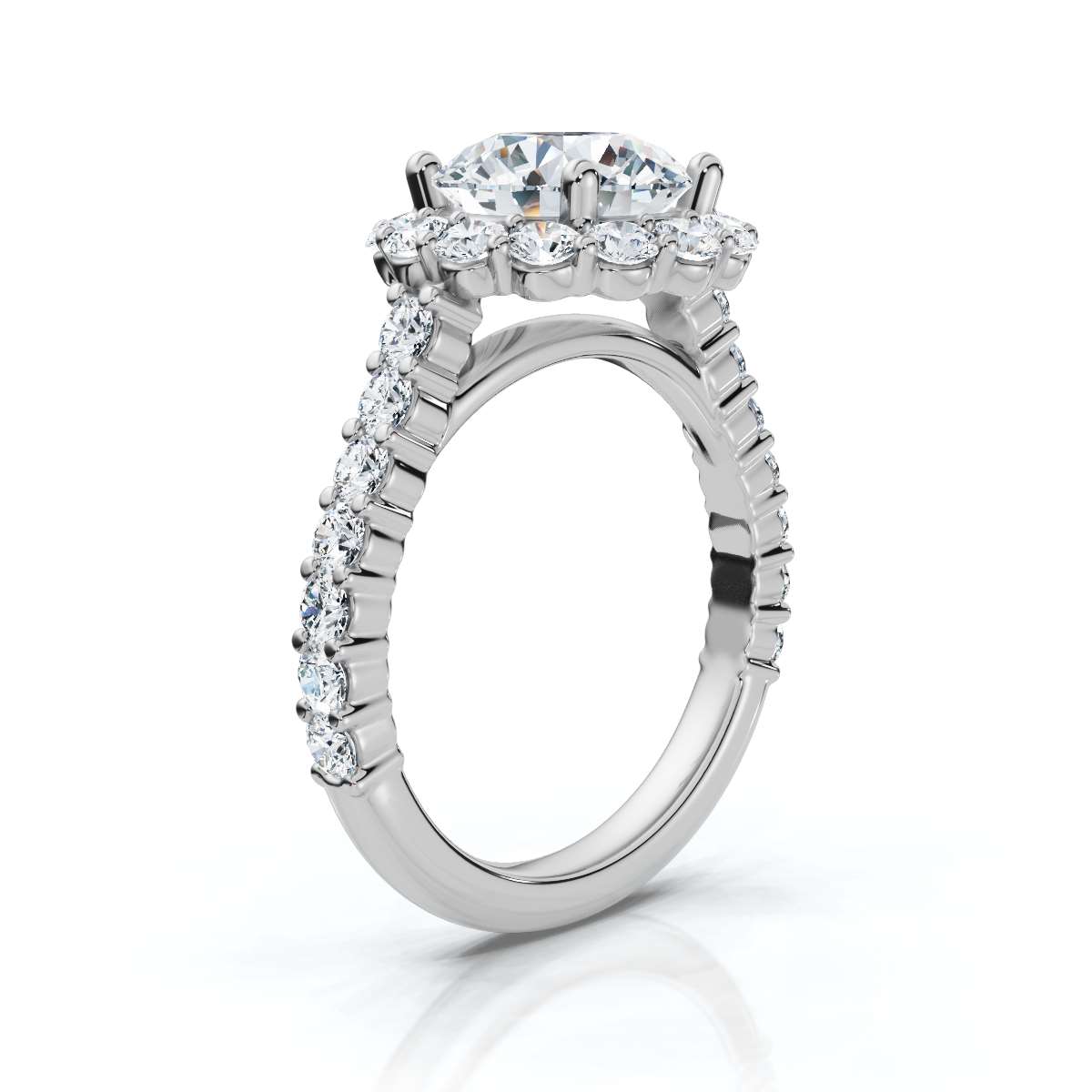 14K White Gold Lilibet Halo Lab Grown Diamond Ring (4/5 ct. tw)