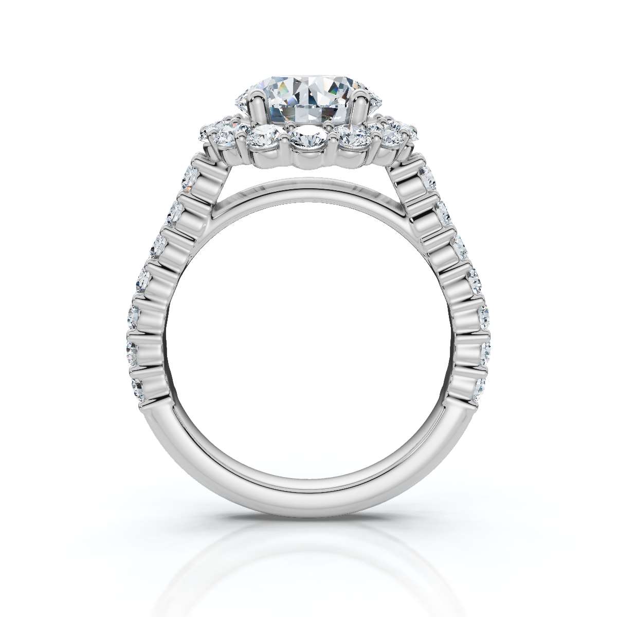 14K White Gold Lilibet Halo Lab Grown Diamond Ring (4/5 ct. tw)