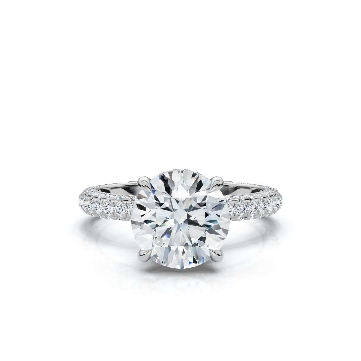 14K White Gold Gabrielle Accents Lab Grown Diamond Ring (1/2 ct. tw)