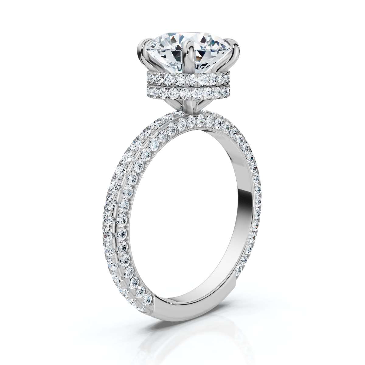 14K White Gold Gabrielle Accents Lab Grown Diamond Ring (1/2 ct. tw)