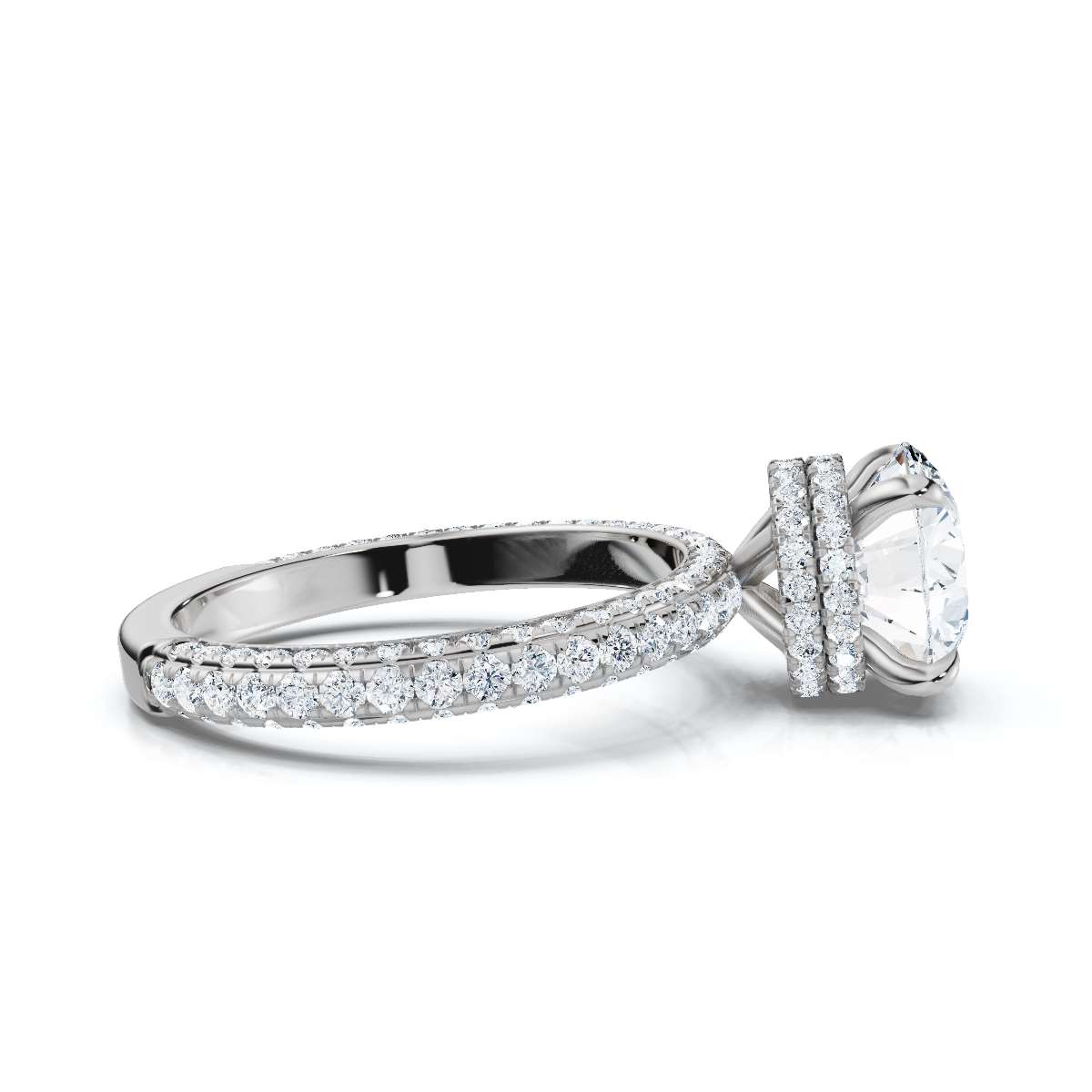 14K White Gold Gabrielle Accents Lab Grown Diamond Ring (1/2 ct. tw)