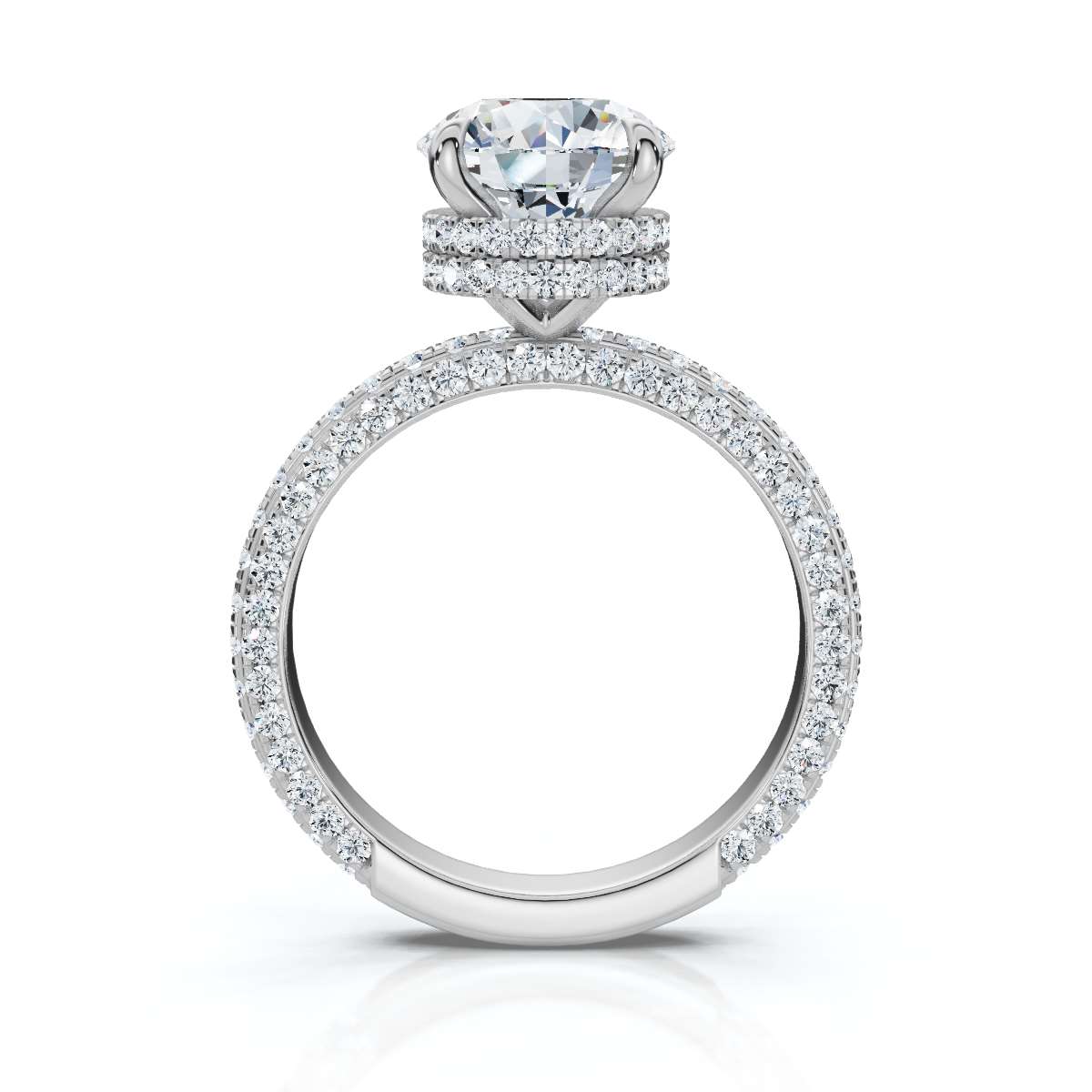 14K White Gold Gabrielle Accents Lab Grown Diamond Ring (1/2 ct. tw)