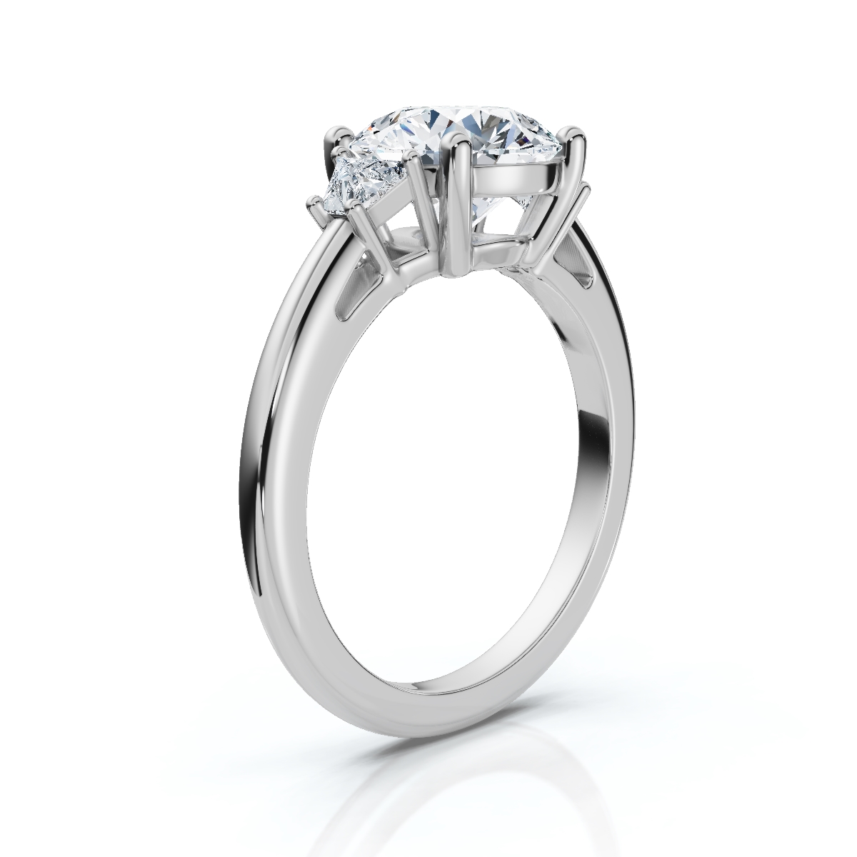 14K White Gold Misha Three Stone Lab Grown Diamond Ring (1/2 ct. tw)