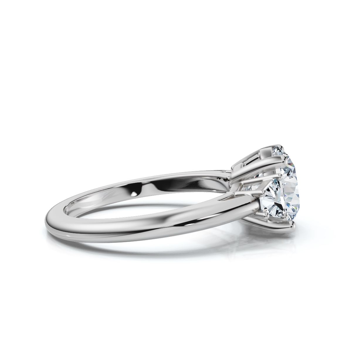 14K White Gold Misha Three Stone Lab Grown Diamond Ring (1/2 ct. tw)