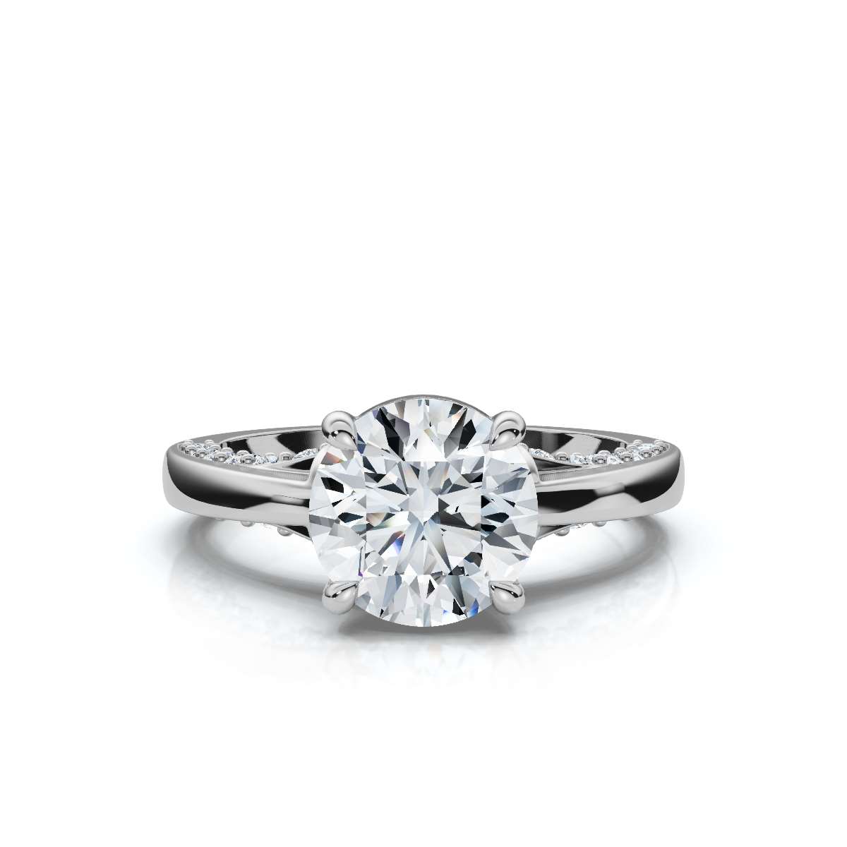 14K White Gold Dione Hidden Accent Lab Grown Diamond Ring (1/2 ct. tw)