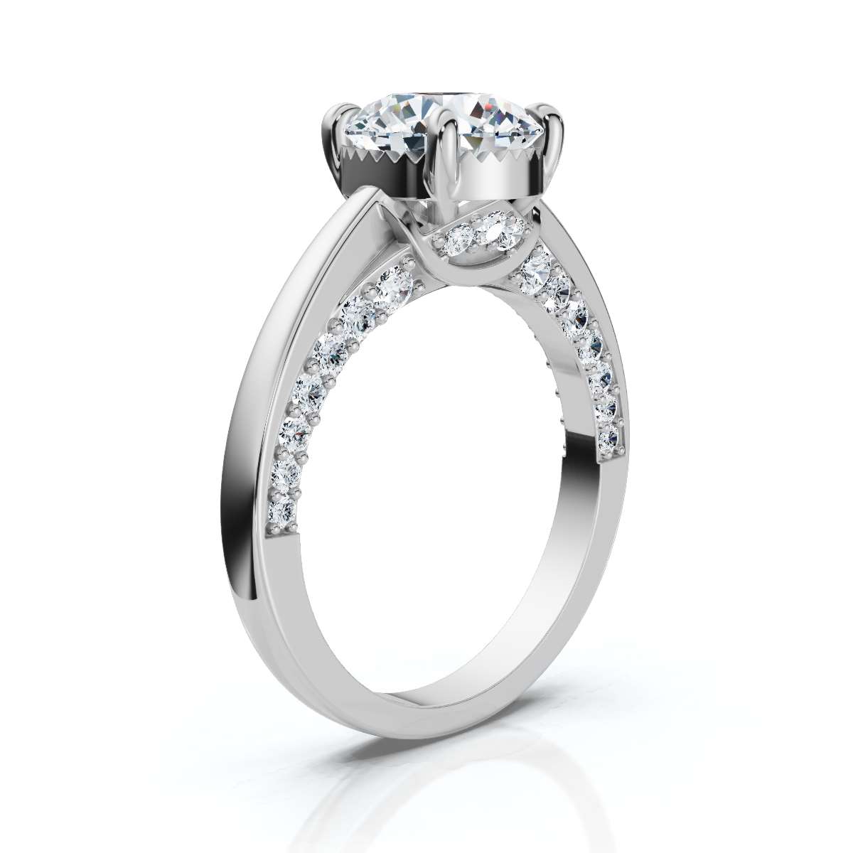 14K White Gold Dione Hidden Accent Lab Grown Diamond Ring (1/2 ct. tw)