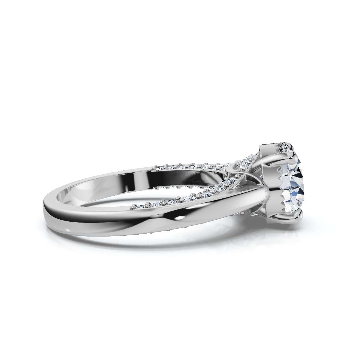14K White Gold Dione Hidden Accent Lab Grown Diamond Ring (1/2 ct. tw)