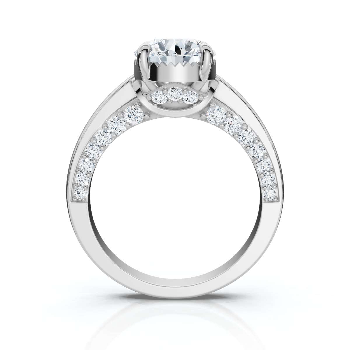 14K White Gold Dione Hidden Accent Lab Grown Diamond Ring (1/2 ct. tw)