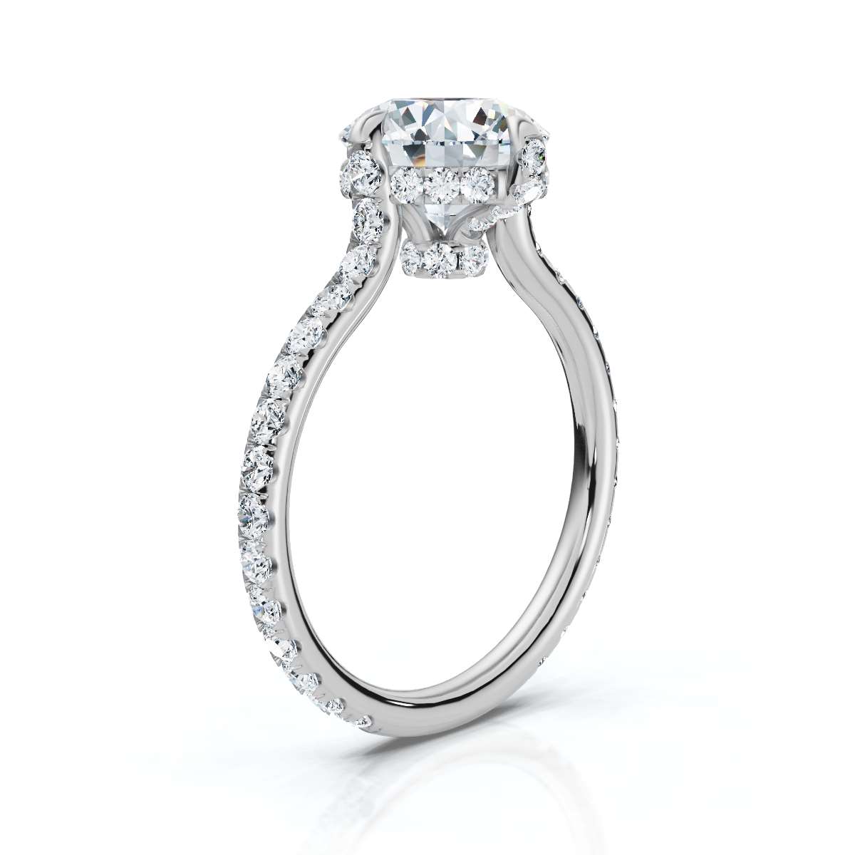 14K White Gold Aerith Accents Lab Grown Diamond Ring (1/2 ct. tw)