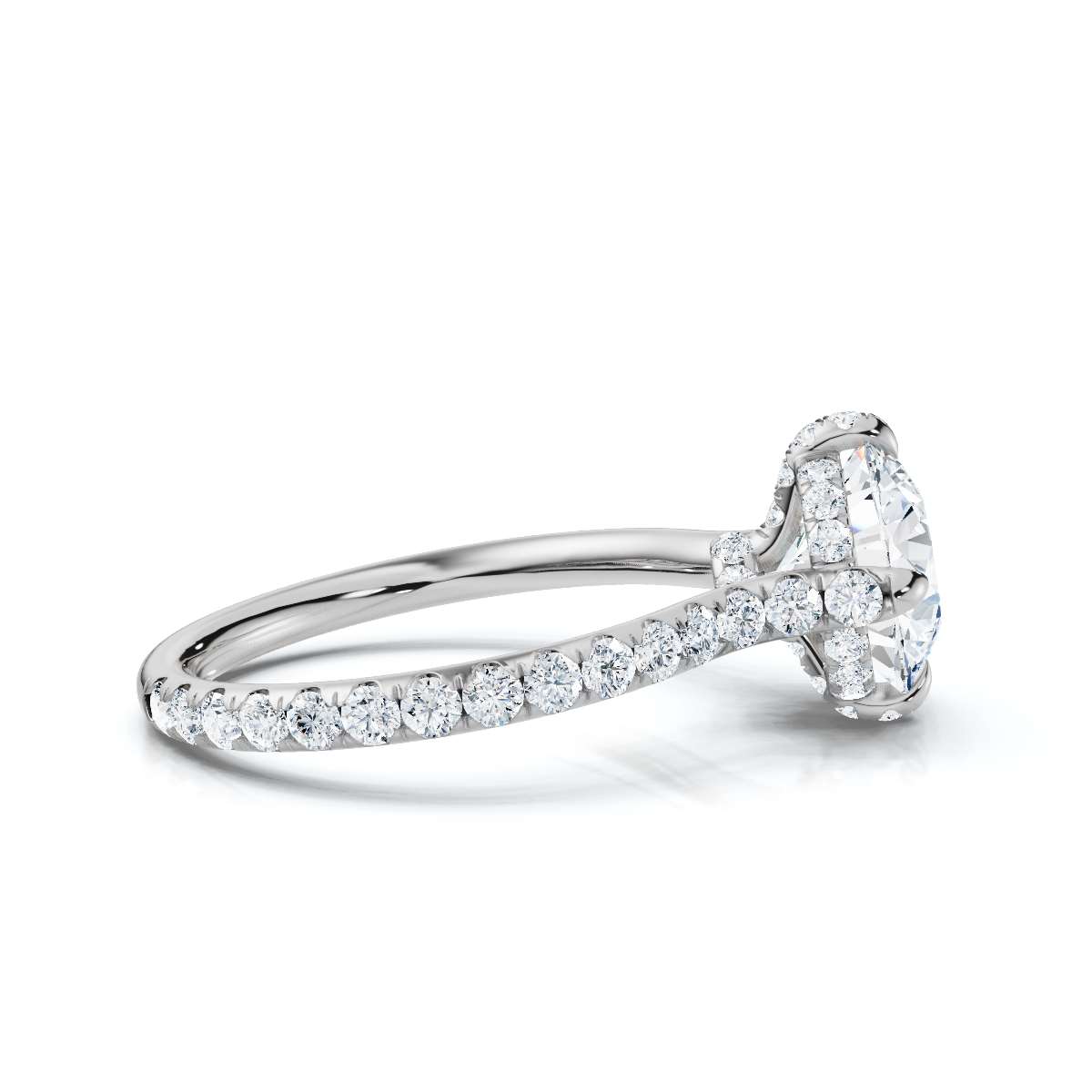 14K White Gold Aerith Accents Lab Grown Diamond Ring (1/2 ct. tw)