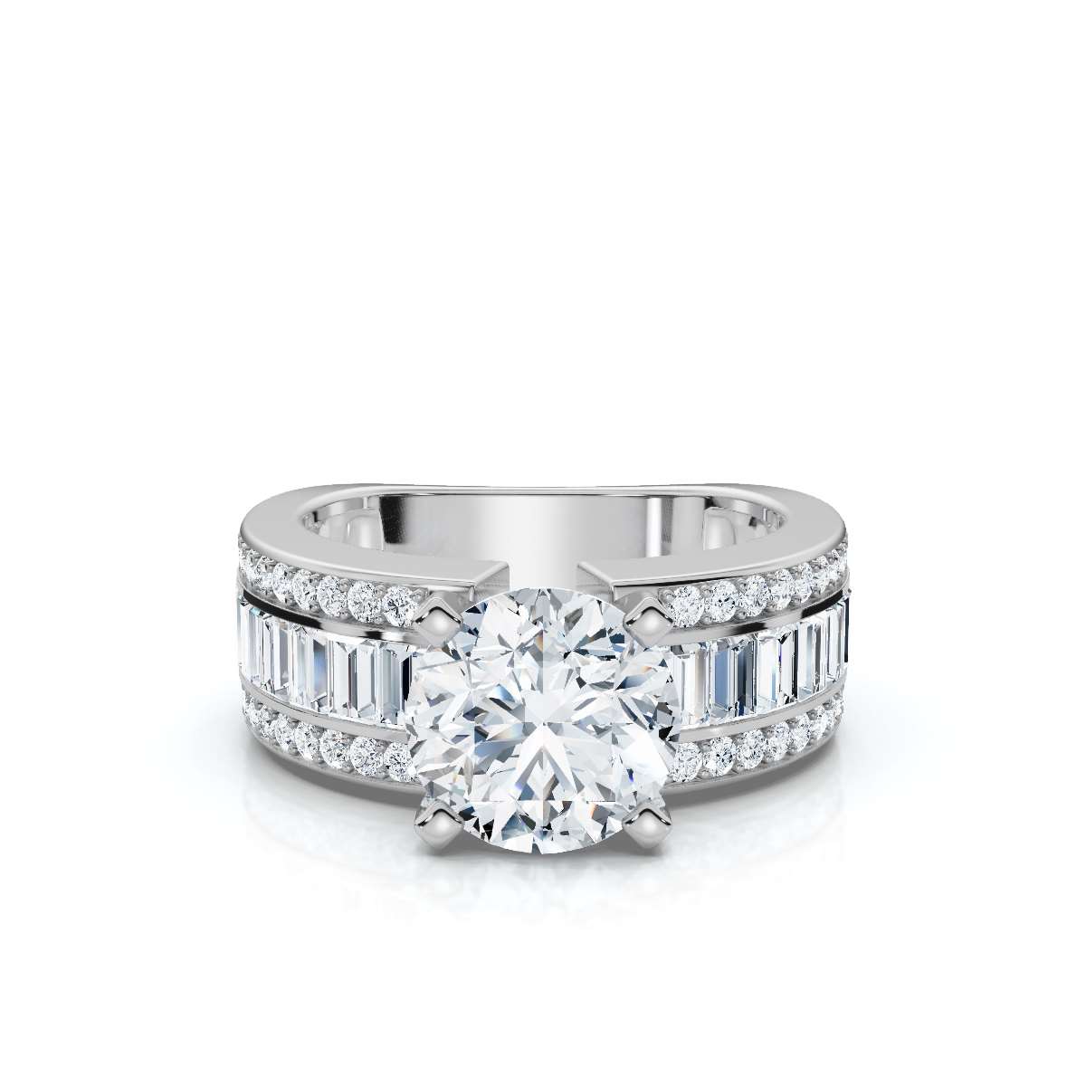 14K White Gold Kerra Accents Lab Grown Diamond Ring (1 4/5 ct. tw)