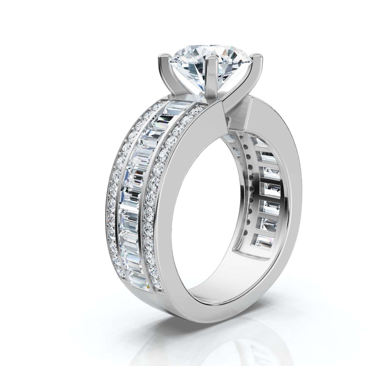 14K White Gold Kerra Accents Lab Grown Diamond Ring (1 4/5 ct. tw)