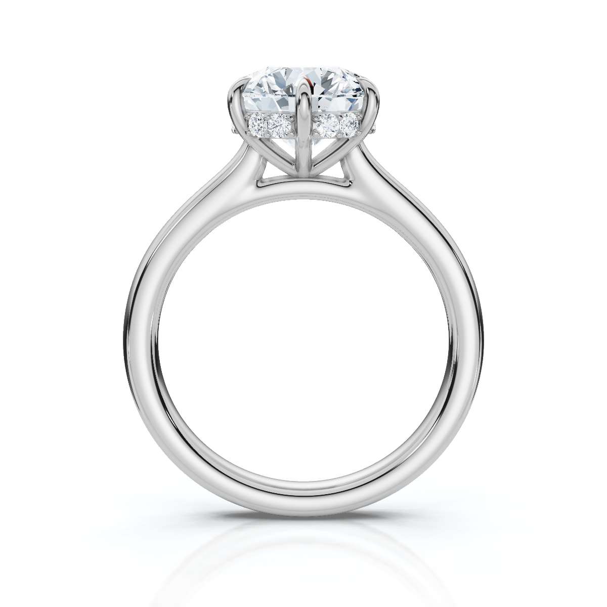 14K White Gold Peyton Hidden Accents Lab Grown Diamond Ring (1/20 ct. tw)