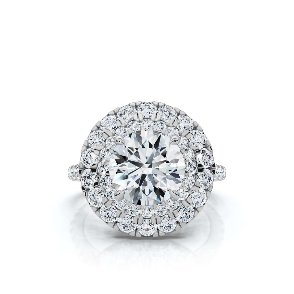 14K White Gold Miffy Halo Lab Grown Diamond Ring (1 1/20 ct. tw)