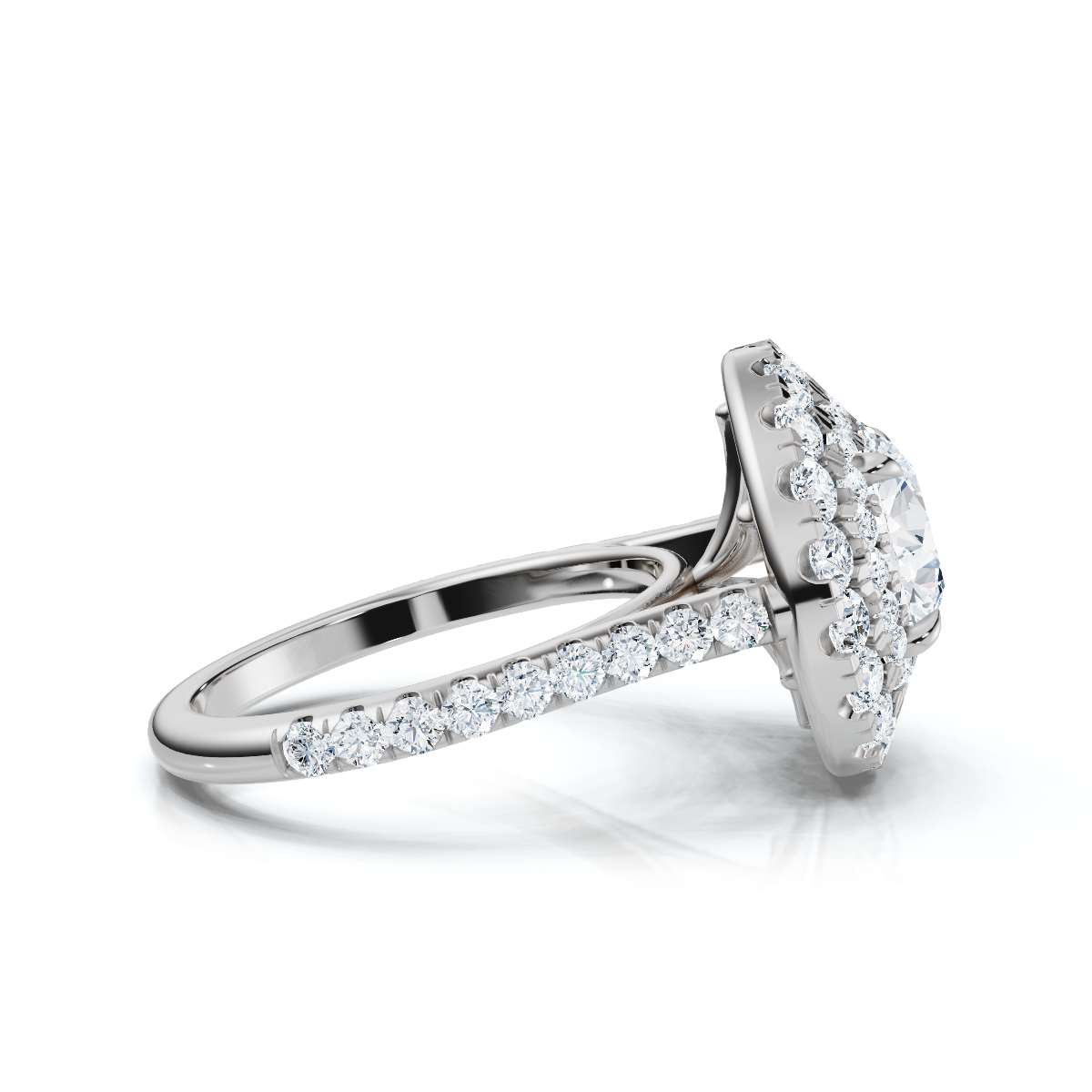 14K White Gold Miffy Halo Lab Grown Diamond Ring (1 1/20 ct. tw)
