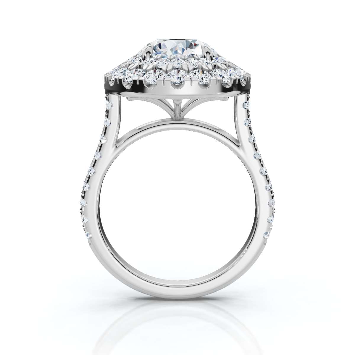 14K White Gold Miffy Halo Lab Grown Diamond Ring (1 1/20 ct. tw)