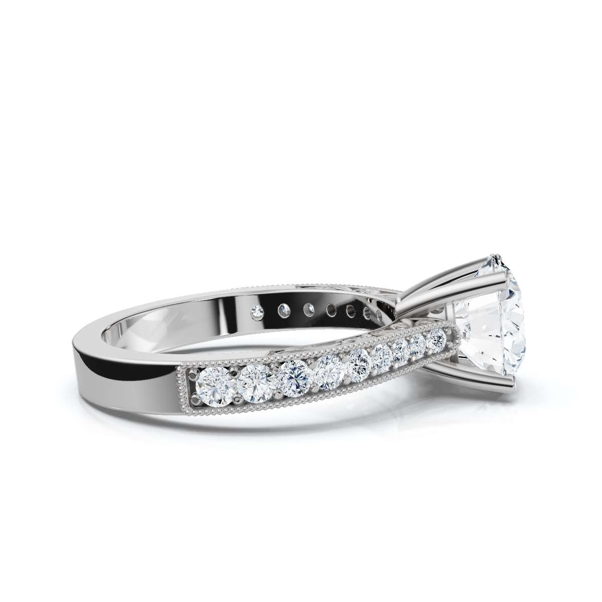 14K White Gold Minya Accents Lab Grown Diamond Ring (1/3 ct. tw)