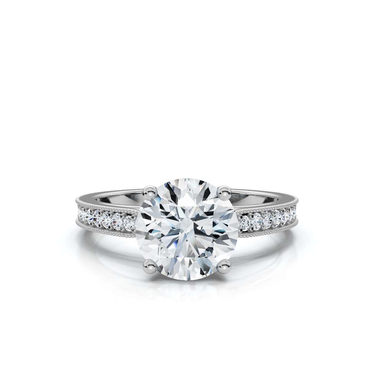 14K White Gold Lile Accents Lab Grown Diamond Ring (1/4 ct. tw)