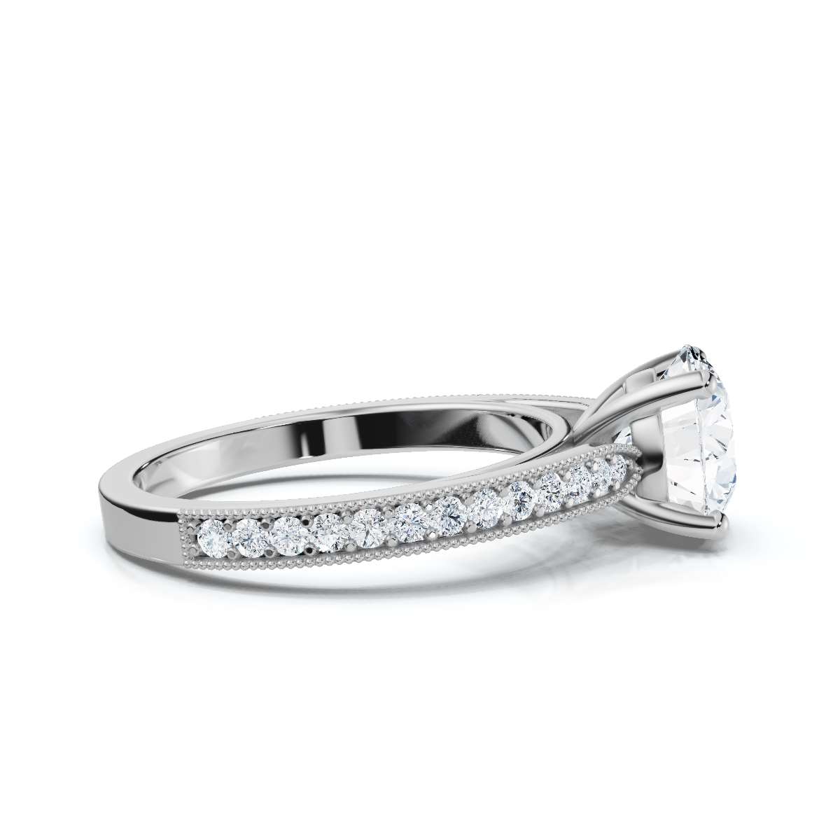14K White Gold Lile Accents Lab Grown Diamond Ring (1/4 ct. tw)