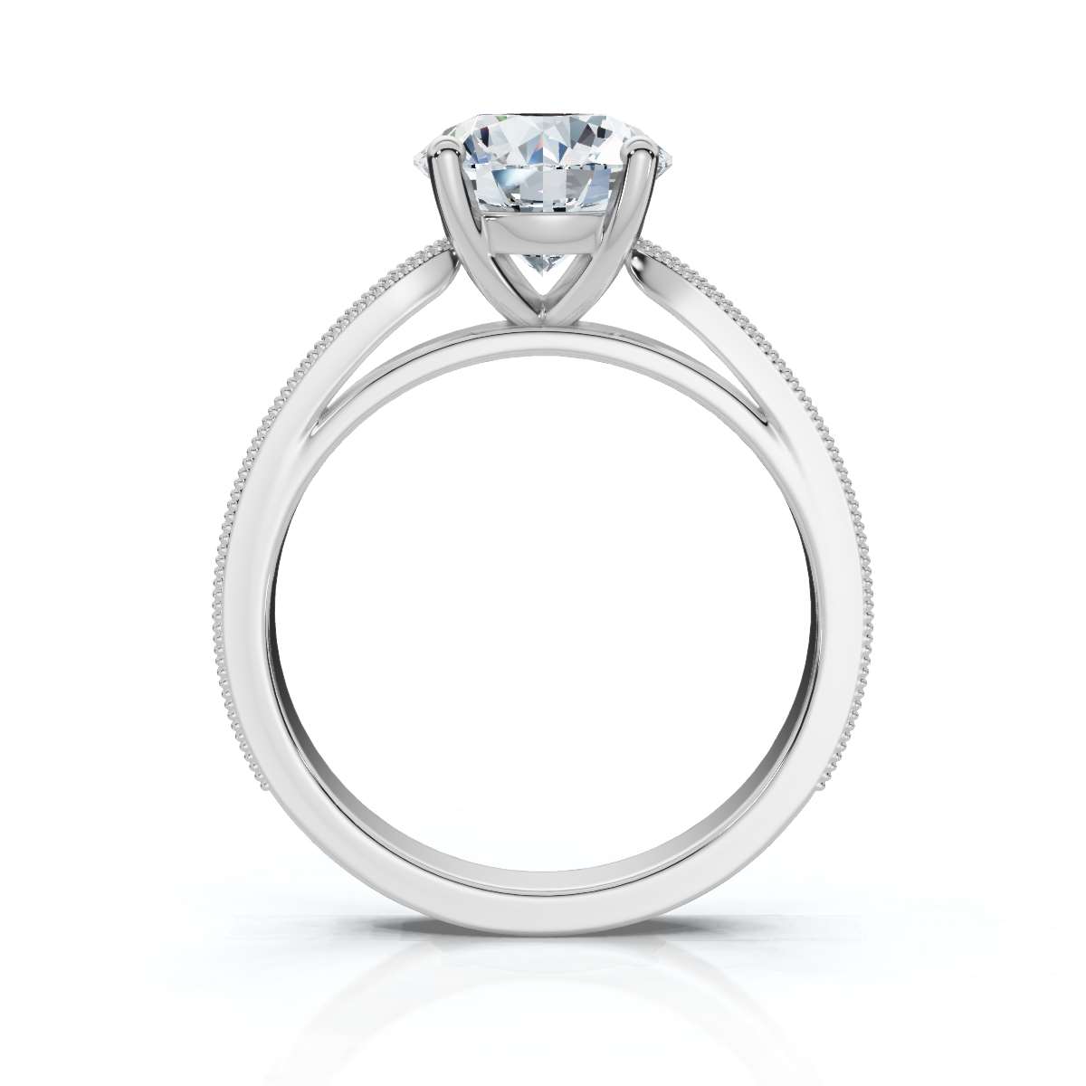 14K White Gold Lile Accents Lab Grown Diamond Ring (1/4 ct. tw)